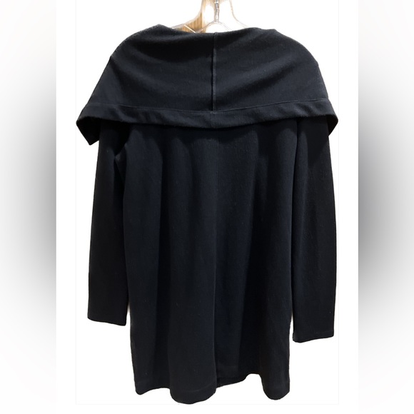 Simply Vera Wang Simply Breathe Black Long Zip Cardigan Sweater Medium - Picture 4 of 7
